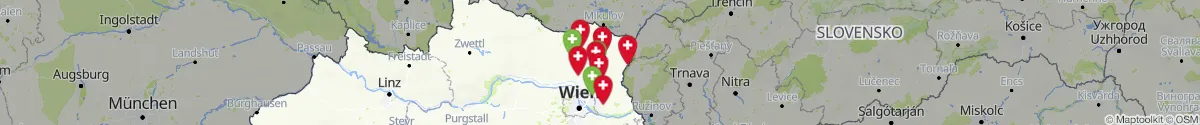 Kartenansicht für Apotheken-Notdienste in der Nähe von Mistelbach (Niederösterreich)